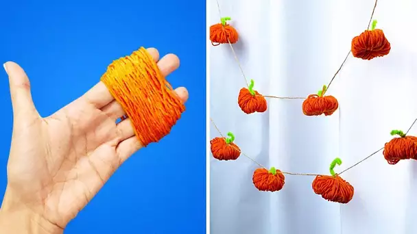 9 BRICOLAGES MIGNONS AVEC DES CITROUILLES