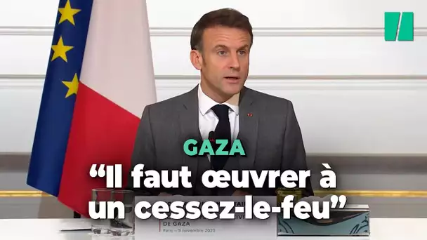 Emmanuel Macron appelle à « œuvrer à un cessez-le-feu »