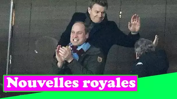 Le prince William a été aperçu en train d'encourager Aston Villa quelques heures après avoir accompl