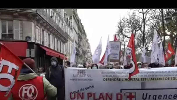 Paris : les soignants manifestent pour défendre l’hôpital public