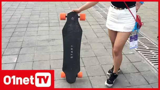 Un skateboard électrique qui donne le tournis