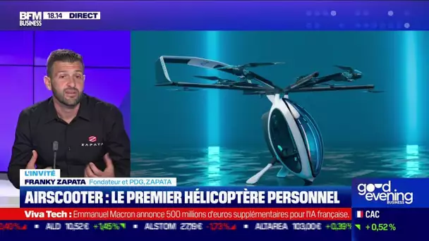 Franky Zapata présente l'AirScooter, le 1er hélicoptère "sans permis"