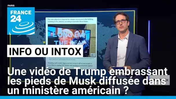 Oui cette vidéo de Trump embrassant les pieds de Musk a été diffusée dans un ministère américain