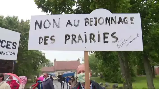 Saint-Georges-sur-l'Aa : 200 personnes manifestent contre l'implantation d'une usine belge de frites