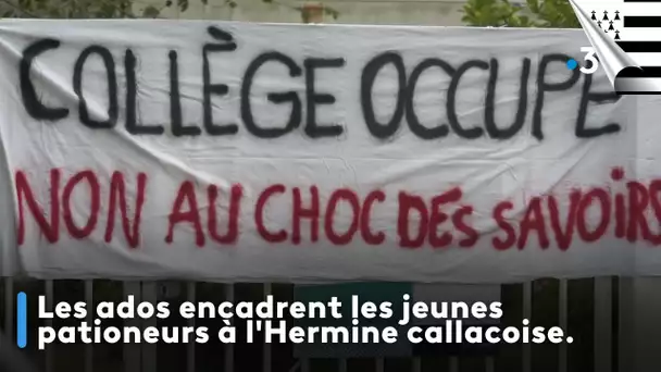 Les ados encadrent les jeunes pationeurs à l'Hermine callacoise. Edition An Taol Lagad du 31 mai