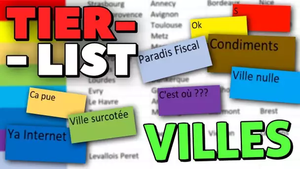 Tier list des villes françaises !