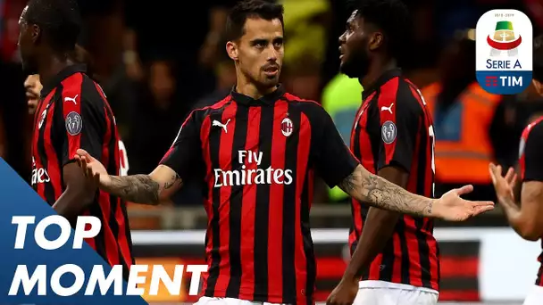 Suso fires Milan ahead with a low strike | Milan 2-1 Bologna | Top Moment | Serie A