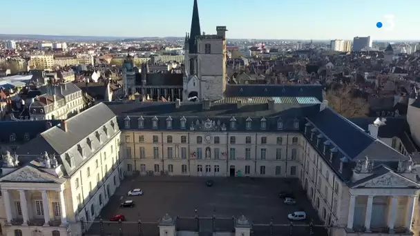 Dijon en confinement vue du ciel