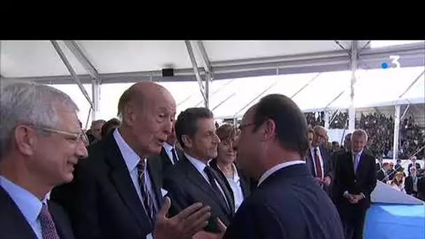 Valery Giscard d Estaing  DDay 2014  avec Nicolas Sarkozy