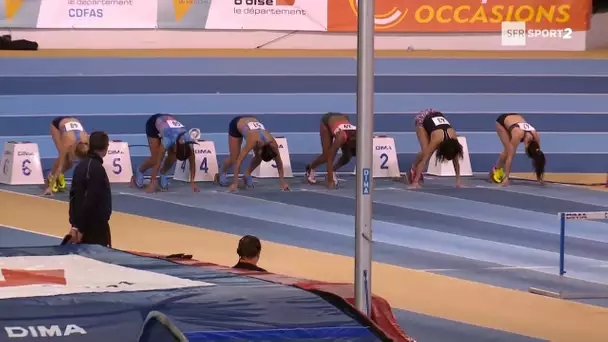 Meeting féminin du Val d&#039;Oise 2018 : Solène Ndama en 8&#039;&#039;12 sur 60 m haies