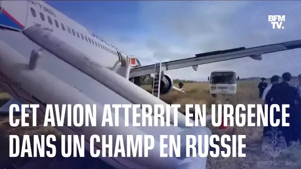 Cet avion de ligne atterrit en urgence dans un champ en Russie