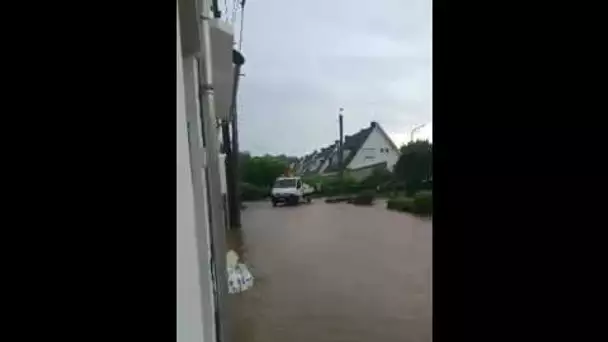 Inondations à Angres