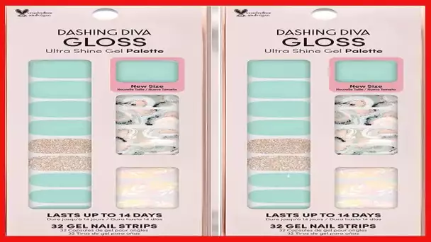 Dashing Diva Gloss Nail Strips - Get Jaded | UV Free, Chip Resistant, Long Lasting Gel Nail Stickers