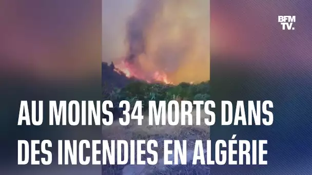 De violents incendies font au moins 34 morts en Algérie