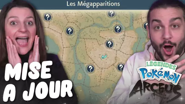 ON DECOUVRE LA NOUVELLE MISE A JOUR GRATUITE DE LEGENDES POKEMON ARCEUS : LES MEGAPPARITIONS !