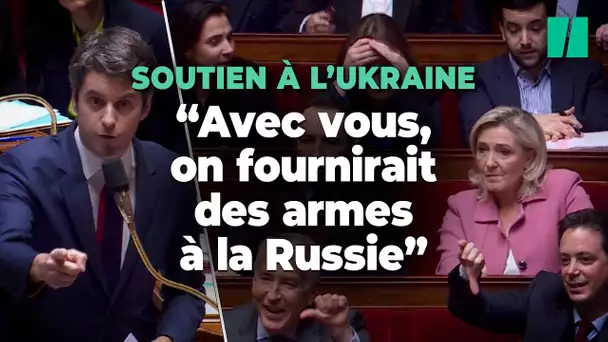 Sur l’Ukraine et la Russie, Gabriel Attal éreinte Marine Le Pen à l'Assemblée