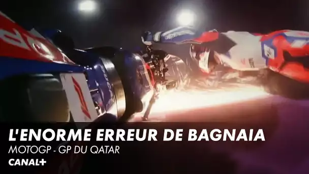 Énorme erreur de Bagnaia qui emporte Martin dans sa chute - MotoGP - GP du Qatar