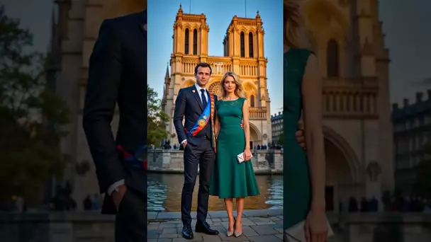 Parisian Couple Fashion in Front of Notre-Dame 😍 #Paris #Fashion #StreetStyle #parisstyle #beauty