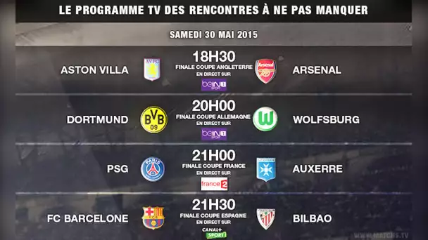 PSG-Auxerre, Barça-Bilbao, Dortmund-Wolfsburg... Le programme TV des matches du weekend !