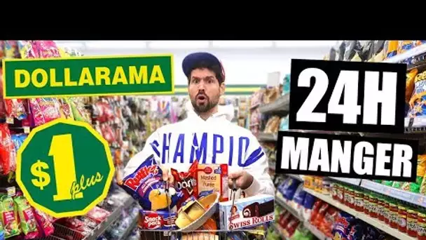 JE MANGE QUE LA NOURRITURE PAS CHER DU DOLLARAMA PENDANT 24H - HUBY