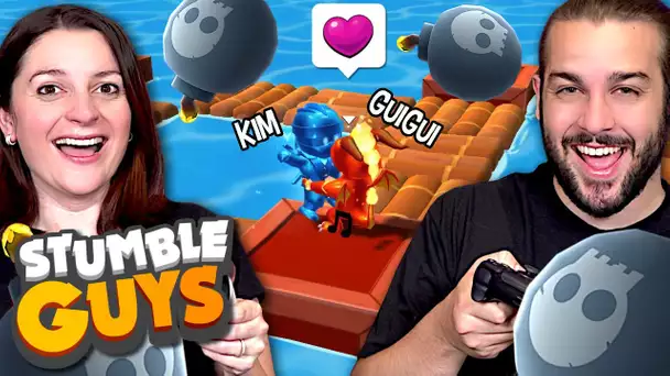 GUILLAUME VS KIM SUR STUMBLE GUYS ! LES MEILLEURES MAPS EN DUO !