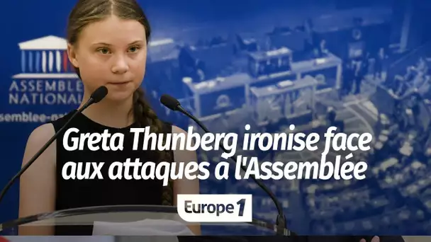 "Nous ne sommes que des enfants" : à l'Assemblée, Greta Thunberg ironise face aux attaques