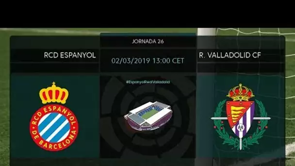 Calentamiento RCD Espanyol vs R. Valladolid CF