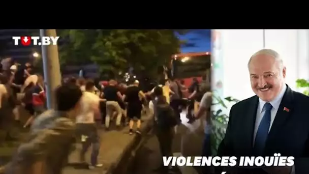 Les images des violents affrontements au Bélarus après la réélection de Loukachenko