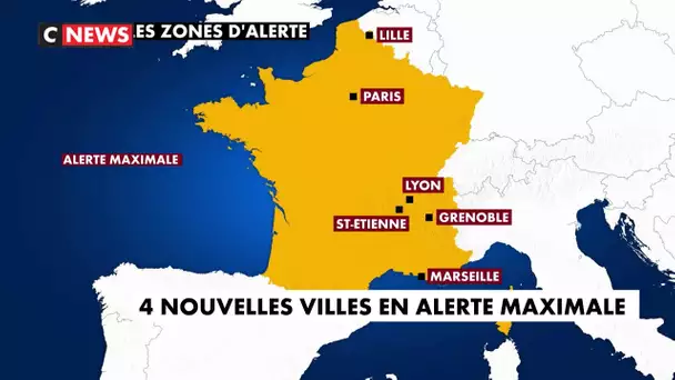 Coronavirus : 4 nouvelles villes en alerte maximale