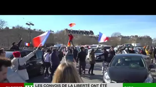 Paris : le Convoi de la liberté stoppé aux Champs-Elysées par les forces de l’ordre