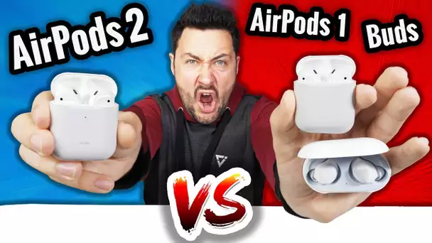AirPods 2 VS AirPods 1 VS Galaxy Buds : Le Gros Fight !