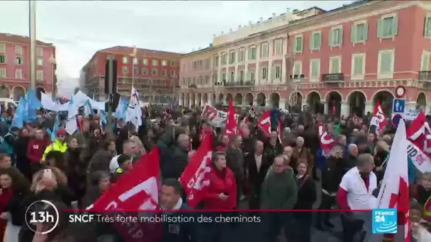 Journée de grève en France : à Nice, 100% des conducteurs de train en grève