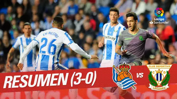 Resumen de Real Sociedad vs CD Leganés (3-0)