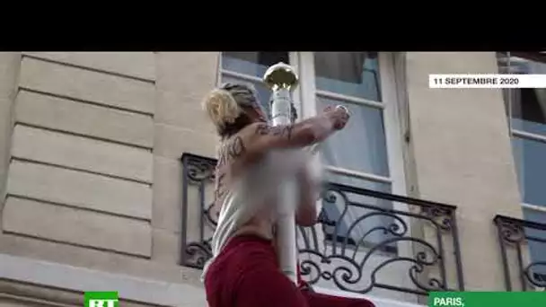 Des Femen s'introduisent dans l'enceinte de l'ambassade de Biélorussie à Paris