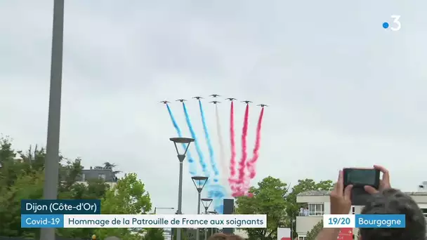 Dijon : la Patrouille de France rend hommage aux soignants
