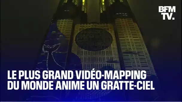 Le plus grand vidéo-mapping du monde anime un gratte-ciel à Tokyo