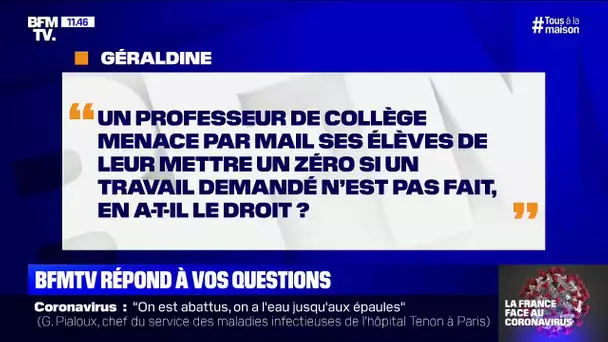 Un professeur de collège peut-il mettre un zéro à un élève si le travail demandé n'est pas fait ?