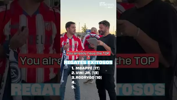 Preguntamos en el Derbi de Madrid por los 5 jugadores con más regates completados... 🔥