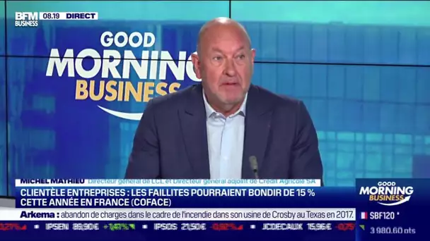 Michel Mathieu (LCL): Clientèle entreprises, les faillites pourraient bondir de 15% (Coface)