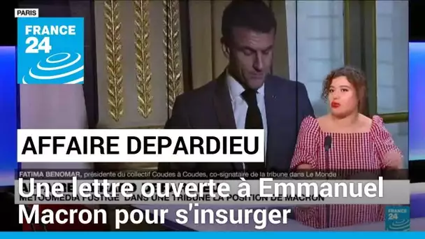 Dans une tribune, des membres de l'association MeTooMedia fustigent le soutien de Macron à Depardieu