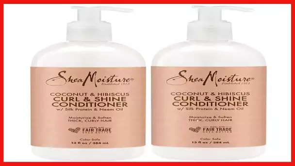 SheaMoisture Curl and Shine Conditioner For Thick, Curly Hair Coconut and Hibiscus Sulfate Free 13