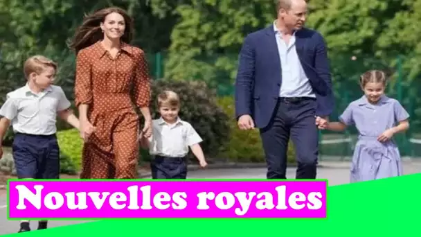 George, Charlotte et Louis de retour à l'école  Kate et William déposent les enfants