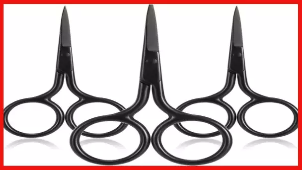 3 Pack Nose Hair Scissors Facial Hair Scissors Small Scissors Stainless Steel Straight Tip Scissor