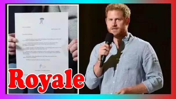 La lettre émouvante du prince Harry ''vous dit où en est sa tête''