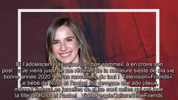 ✅  VIDEO. Friends : La fille de Ross et Rachel a un message pour eux, 17 ans plus tard…