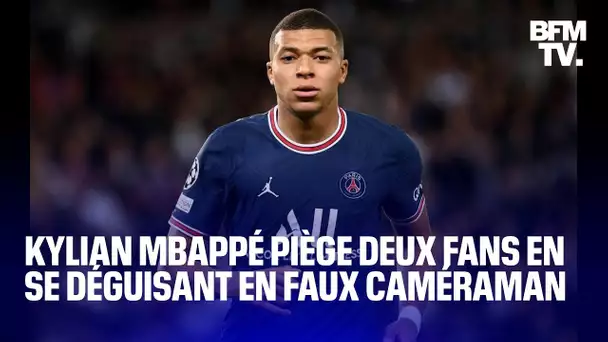 Deux jeunes fans du Paris Saint-Germain ont été piégés par Kylian Mbappé déguisé en caméraman