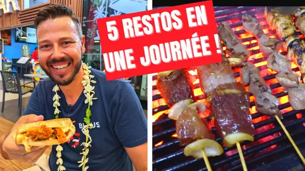 MAXI FOOD TOUR à TAHITI  : FISH BURGER, BROCHETTES, ... - VLOG 1338