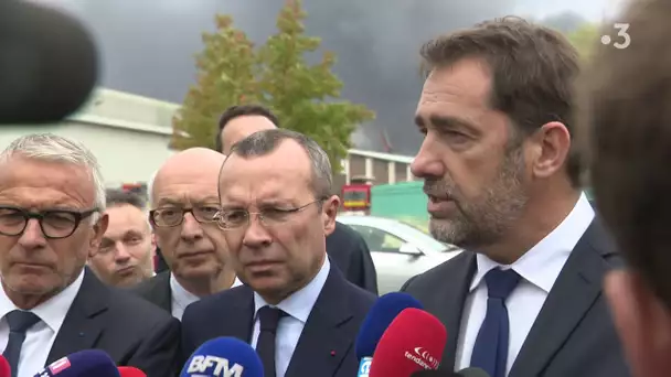 Incendie Lubrizol : Réaction de Christophe Castaner sur dangerosité de la fumée