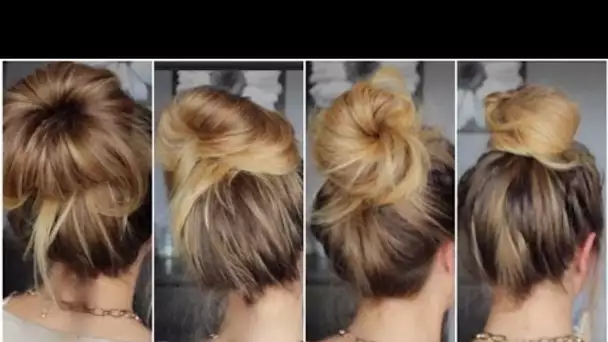 [ Tutoriel Coiffure n°26 ] : 4 Messy Bun rapides !