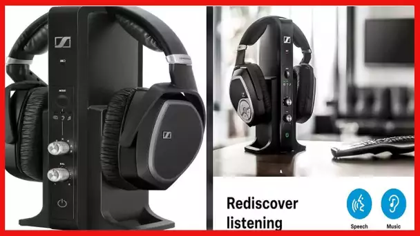 Sennheiser RS 195 RF Wireless Headphone Systems for TV Listening with Selectable Hearing Boost